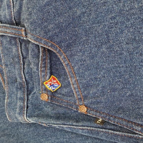 Vintage 90's Western Posted Slim Lowered Mid-Rise Tapered Leg Size 15/16 - Picture 16 of 17